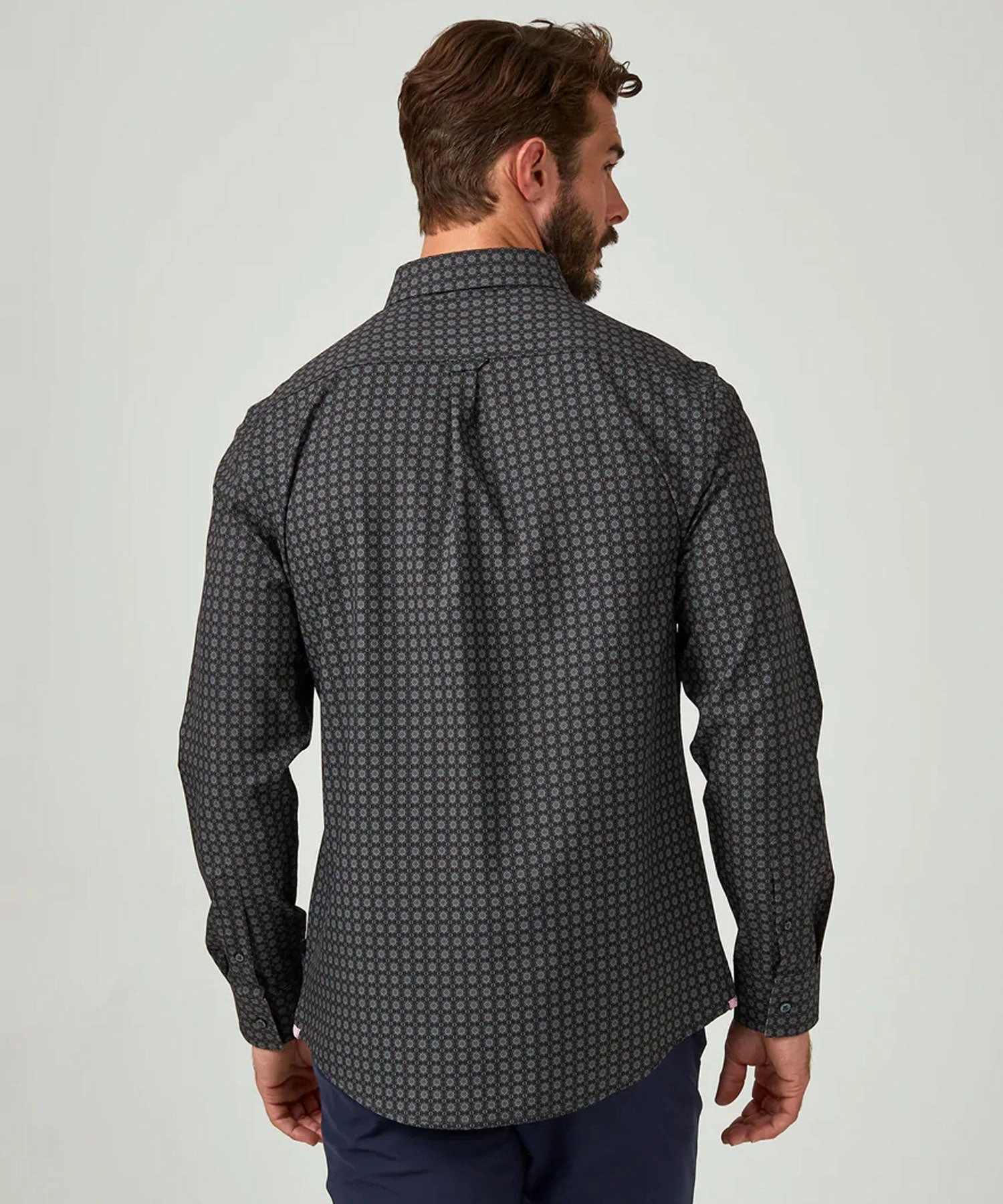 Zwarte 7 Diamonds Meknes overhemd: tijdloze klasse ontmoet stijl. Een must-have voor elke man.